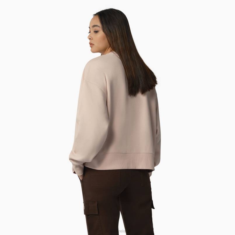 Dickies Women Summerdale Sweatshirt Peach Whip (P2W) N80J2294 Apparel