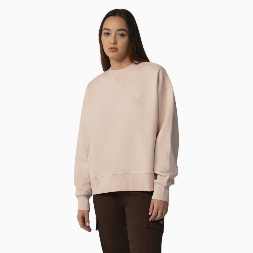Dickies Women Summerdale Sweatshirt Peach Whip (P2W) N80J2294 Apparel