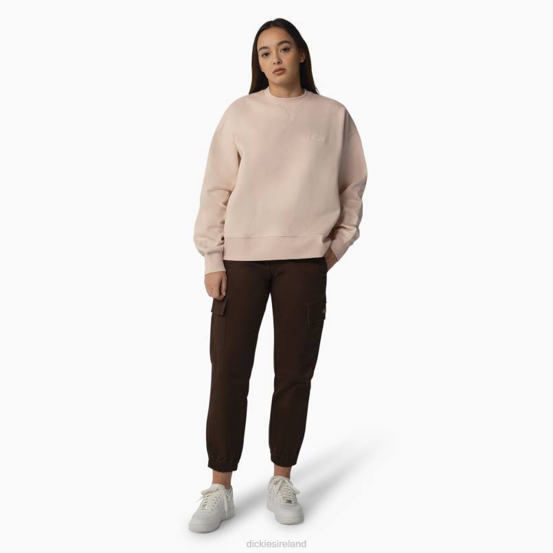 Dickies Women Summerdale Sweatshirt Peach Whip (P2W) N80J2294 Apparel