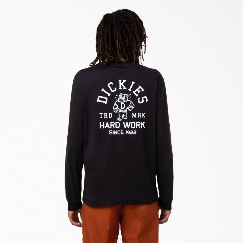 Dickies Men Cleveland Long Sleeve T-Shirt Black (KBK) N80J945 Apparel