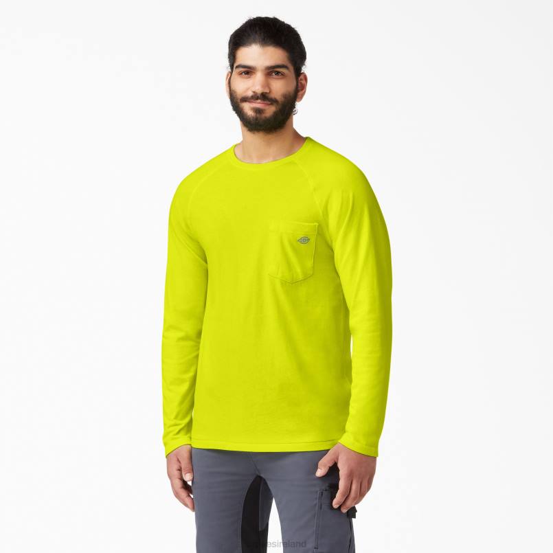 Dickies Men Cooling Long Sleeve T-Shirt Bright Yellow (BWD) N80J616 Apparel