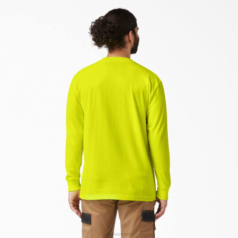 Dickies Men Long Sleeve Heavyweight Neon T-Shirt Bright Yellow (BWD) N80J669 Apparel