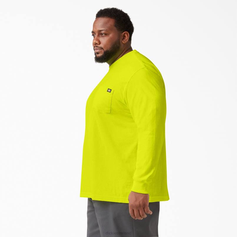 Dickies Men Long Sleeve Heavyweight Neon T-Shirt Bright Yellow (BWD) N80J669 Apparel