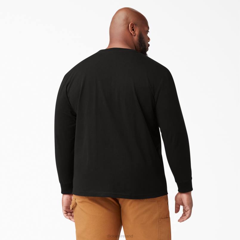 Dickies Men Long Sleeve Heavyweight T-Shirt Black (BK) N80J601 Apparel