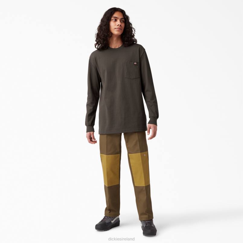 Dickies Men Long Sleeve Heavyweight T-Shirt Chocolate Brown (CB) N80J603 Apparel