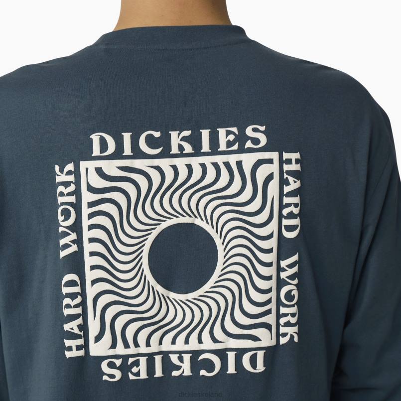 Dickies Men Oatfield Long Sleeve T-Shirt Airforce Blue (AF) N80J804 Apparel