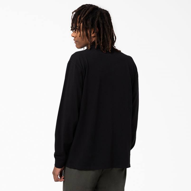 Dickies Men Union Springs Long Sleeve T-Shirt Black (KBK) N80J835 Apparel