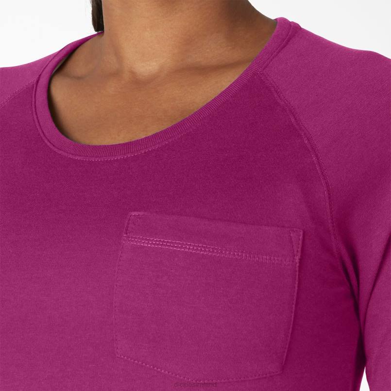 Dickies Women Cooling Long Sleeve T-Shirt Festival Fuchsia (F2F) N80J1634 Apparel