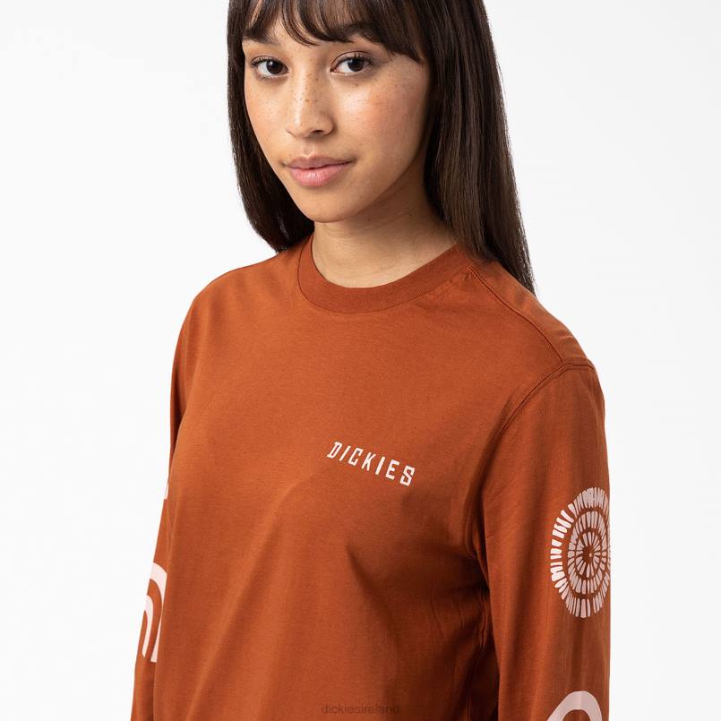 Dickies Women Falkville Long Sleeve T-Shirt Gingerbread Brown (IE) N80J2163 Apparel