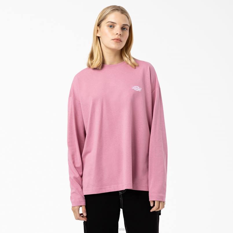 Dickies Women Summerdale Long Sleeve T-Shirt Foxglove (F2G) N80J1989 Apparel