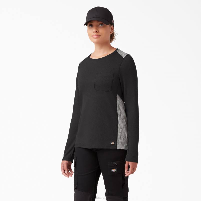 Dickies Women Temp-iQ 365 Long Sleeve T-Shirt Black (KBK) N80J1695 Apparel