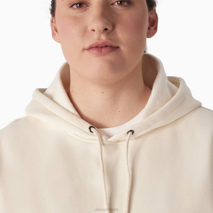 Dickies Women Plus Heavyweight Logo Sleeve Pullover Antique White (AW) N80J2341 Apparel