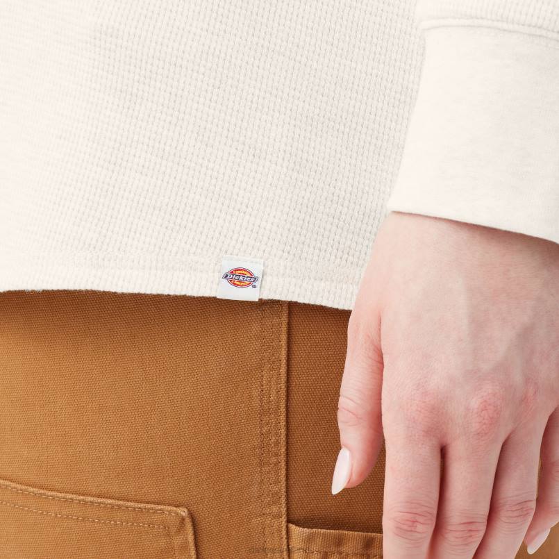 Dickies Women Plus Long Sleeve Thermal Shirt Oatmeal Heather (O2H) N80J2073 Apparel