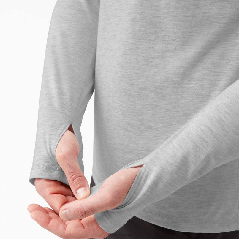 Dickies Men Cooling Performance Sun Shirt Ash Gray (AG) N80J650 Apparel