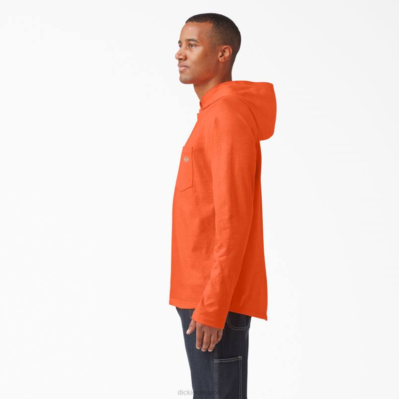 Dickies Men Cooling Performance Sun Shirt Bright Orange (BOD) N80J651 Apparel