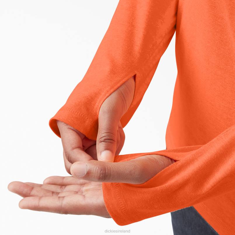 Dickies Men Cooling Performance Sun Shirt Bright Orange (BOD) N80J651 Apparel