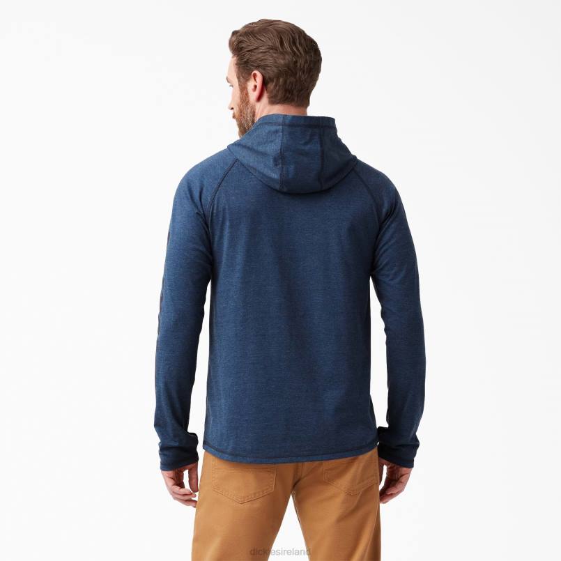 Dickies Men Cooling Performance Sun Shirt Dark Navy Heather (DNH) N80J654 Apparel