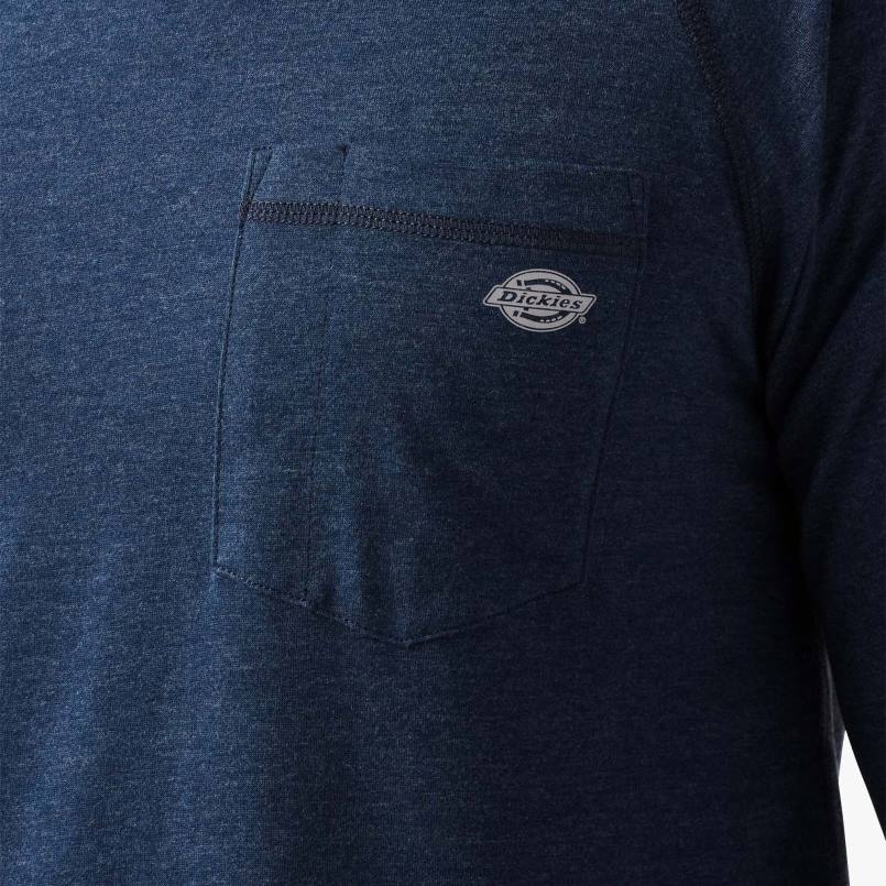 Dickies Men Cooling Performance Sun Shirt Dark Navy Heather (DNH) N80J654 Apparel