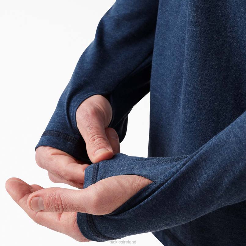 Dickies Men Cooling Performance Sun Shirt Dark Navy Heather (DNH) N80J654 Apparel