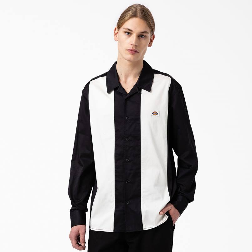 Dickies Men Westover Long Sleeve Shirt Black (BKX) N80J837 Apparel