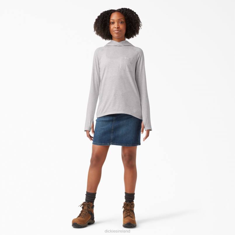 Dickies Women Cooling Performance Sun Shirt Ash Gray (AG) N80J1658 Apparel