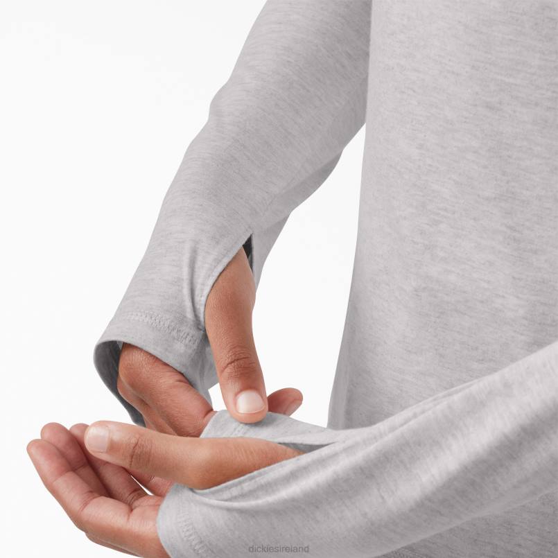 Dickies Women Cooling Performance Sun Shirt Ash Gray (AG) N80J1658 Apparel