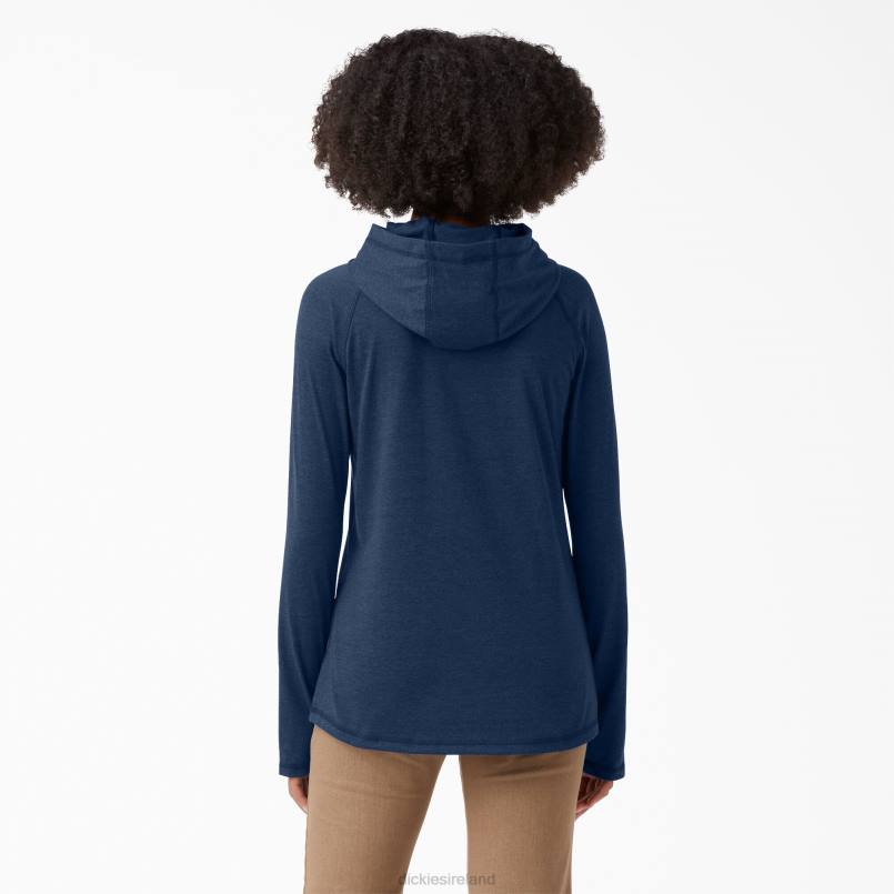 Dickies Women Cooling Performance Sun Shirt Dark Navy Heather (DNH) N80J1661 Apparel