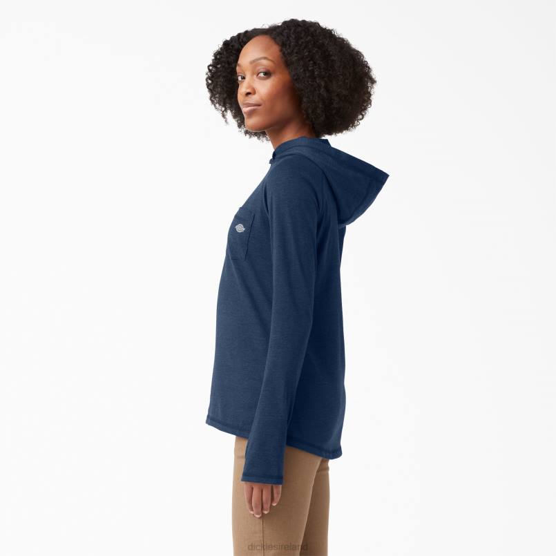 Dickies Women Cooling Performance Sun Shirt Dark Navy Heather (DNH) N80J1661 Apparel