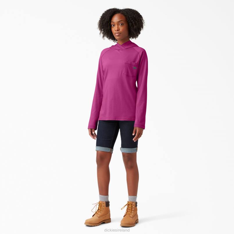 Dickies Women Cooling Performance Sun Shirt Festival Fuchsia (F2F) N80J1664 Apparel