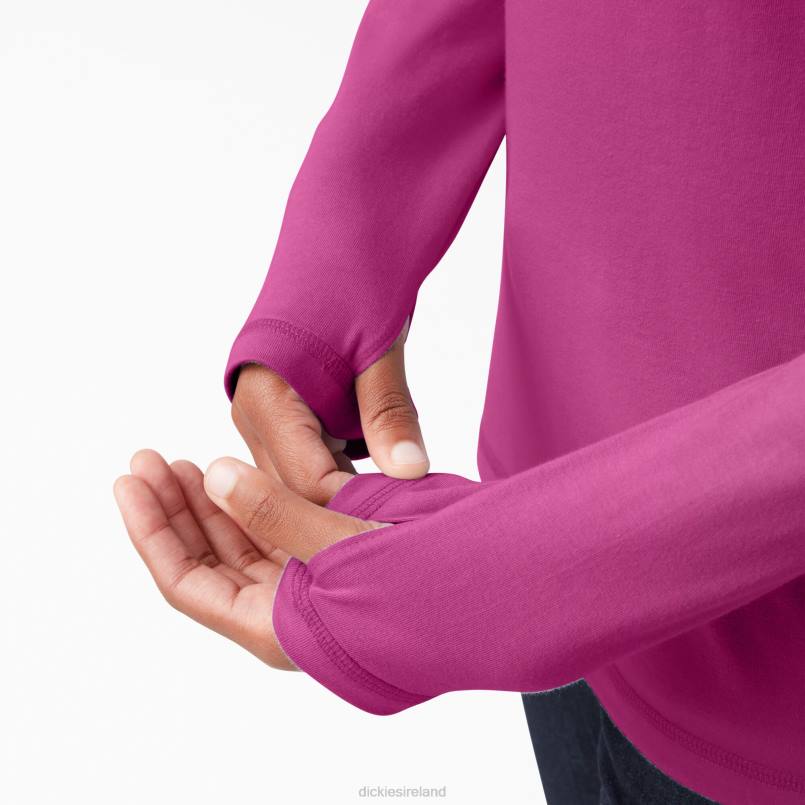 Dickies Women Cooling Performance Sun Shirt Festival Fuchsia (F2F) N80J1664 Apparel