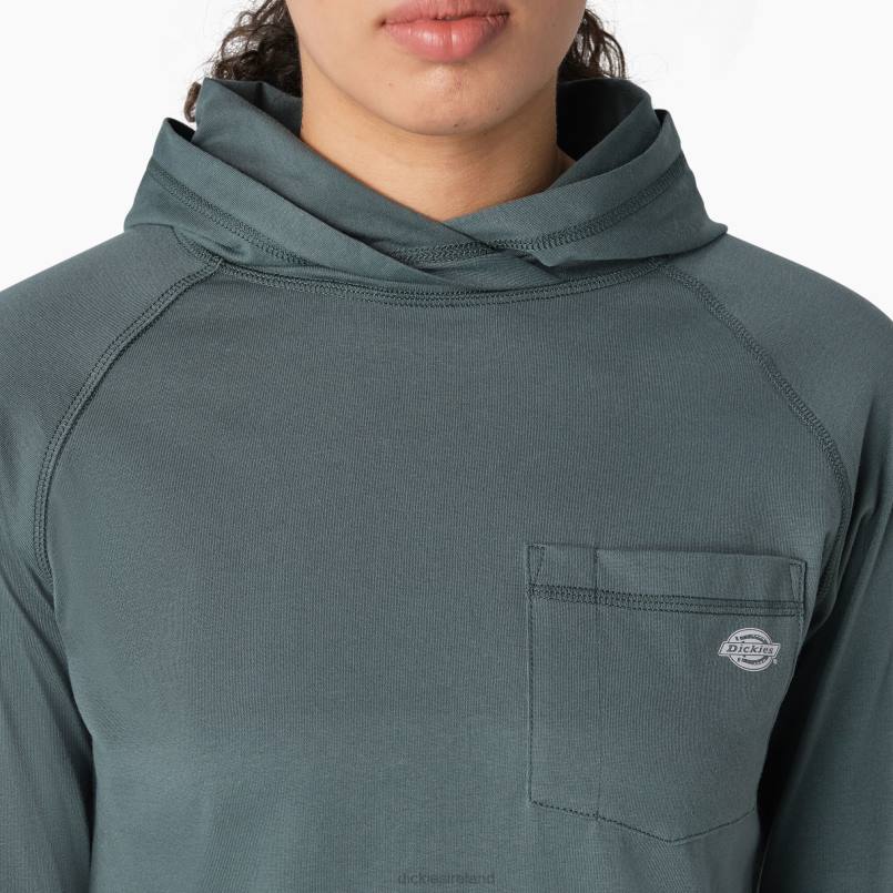 Dickies Women Cooling Performance Sun Shirt Lincoln Green (LN) N80J1665 Apparel