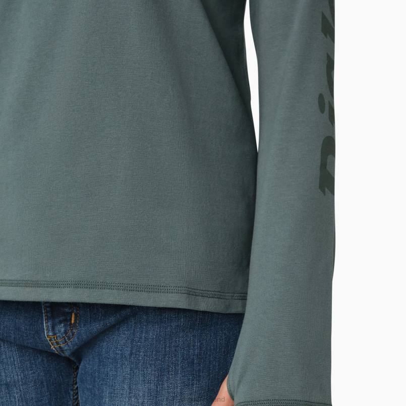 Dickies Women Cooling Performance Sun Shirt Lincoln Green (LN) N80J1665 Apparel