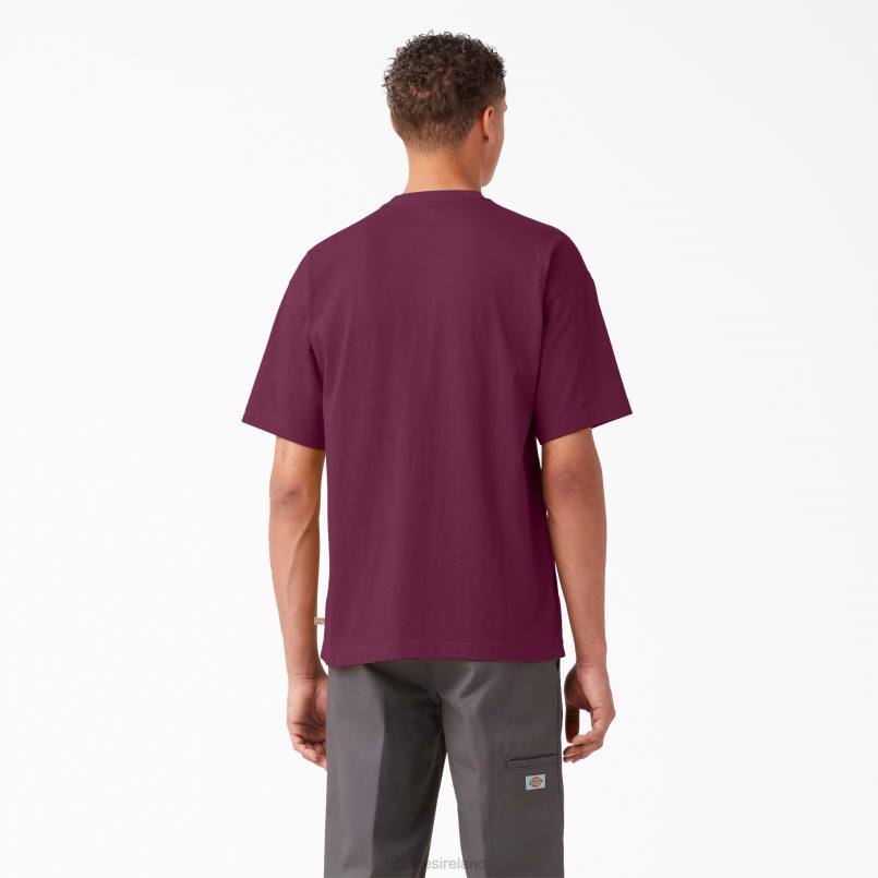 Dickies Men Chest Logo Pocket T-Shirt Grape Wine (GW9) N80J894 Apparel