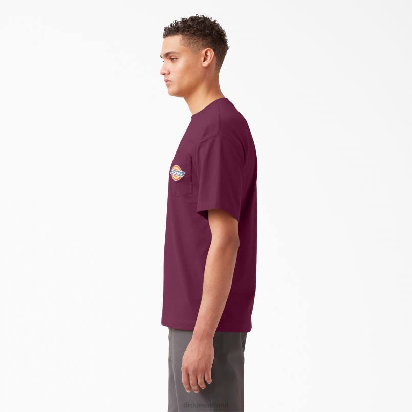 Dickies Men Chest Logo Pocket T-Shirt Grape Wine (GW9) N80J894 Apparel