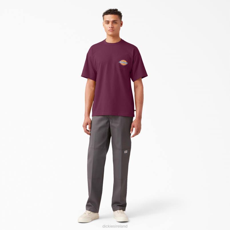Dickies Men Chest Logo Pocket T-Shirt Grape Wine (GW9) N80J894 Apparel