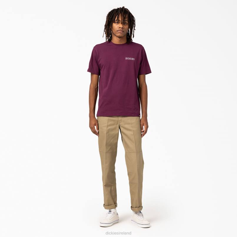 Dickies Men Cleveland Short Sleeve Graphic T-Shirt Grape Wine (GW9) N80J847 Apparel