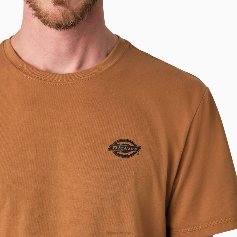 Dickies Men Cooling Performance Graphic T-Shirt Brown Duck (BD) N80J900 Apparel