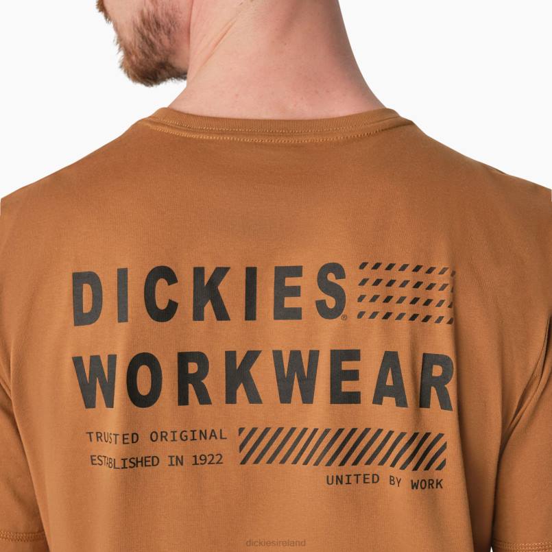 Dickies Men Cooling Performance Graphic T-Shirt Brown Duck (BD) N80J900 Apparel
