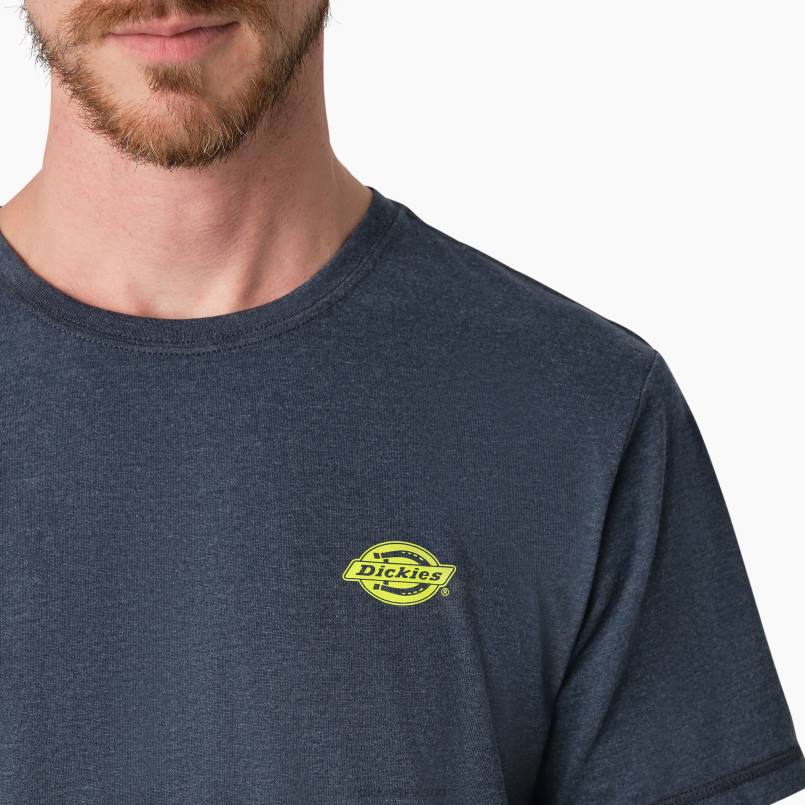 Dickies Men Cooling Performance Graphic T-Shirt Dark Navy Heather (DNH) N80J901 Apparel