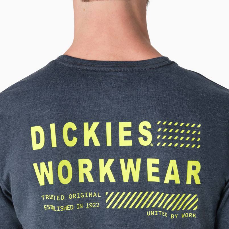 Dickies Men Cooling Performance Graphic T-Shirt Dark Navy Heather (DNH) N80J901 Apparel