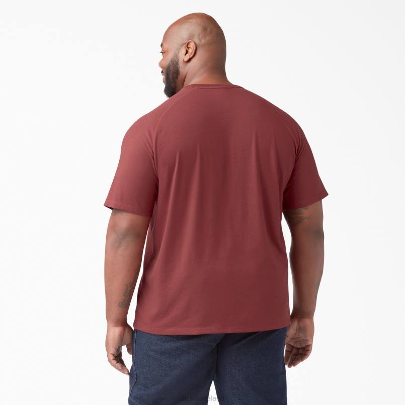 Dickies Men Cooling Short Sleeve T-Shirt Cane Red (CN) N80J540 Apparel