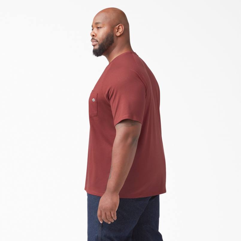 Dickies Men Cooling Short Sleeve T-Shirt Cane Red (CN) N80J540 Apparel