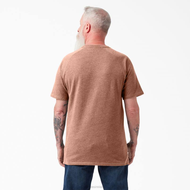 Dickies Men Cooling Short Sleeve T-Shirt Cork Single Dye Heather (C2K) N80J541 Apparel