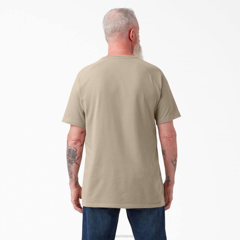 Dickies Men Cooling Short Sleeve T-Shirt Desert Sand (DS) N80J544 Apparel
