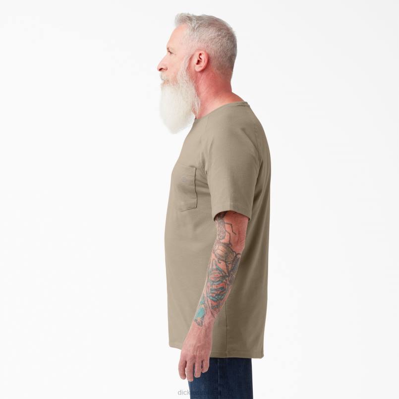 Dickies Men Cooling Short Sleeve T-Shirt Desert Sand (DS) N80J544 Apparel
