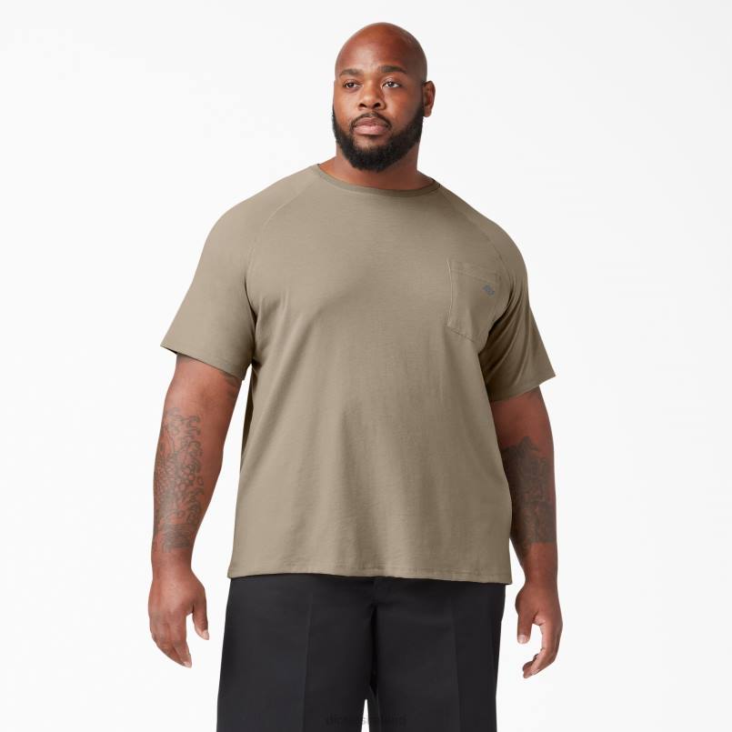 Dickies Men Cooling Short Sleeve T-Shirt Desert Sand (DS) N80J544 Apparel