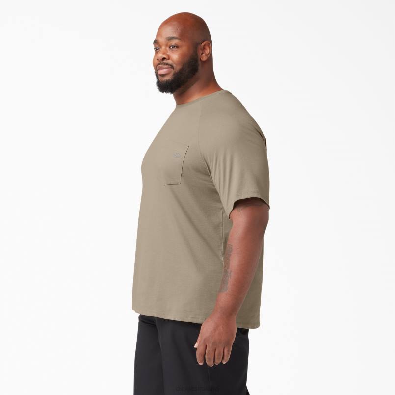 Dickies Men Cooling Short Sleeve T-Shirt Desert Sand (DS) N80J544 Apparel