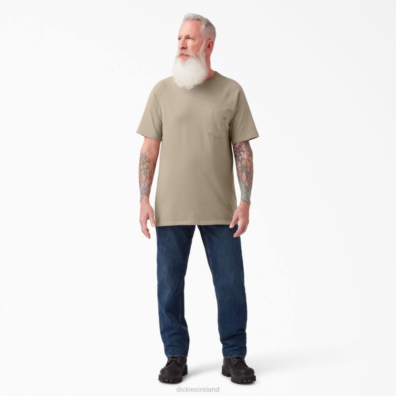 Dickies Men Cooling Short Sleeve T-Shirt Desert Sand (DS) N80J544 Apparel