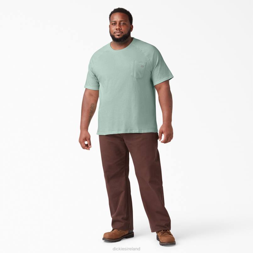 Dickies Men Cooling Short Sleeve T-Shirt Surf Spray (SP1) N80J553 Apparel