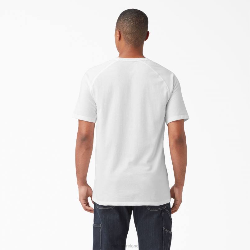 Dickies Men Cooling Short Sleeve T-Shirt White (WH) N80J555 Apparel